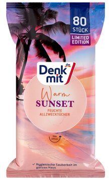 Серветки вологі для прибирання Denkmit Warm Sunset, Універсальні, Зі свіжим ароматом, 80 шт. 00000003747 фото