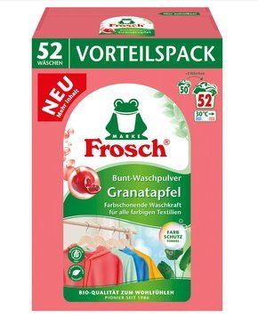 Порошок для прання Frosch Color, Для кольорового, Гранат, 52 прань, 3,432 кг 00000003147 фото