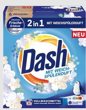 Парфумований порошок для прання Dash mit weich-sp&uuml;lerduft, Універсальний, 50 прань, 3 кг 00000003405 фото