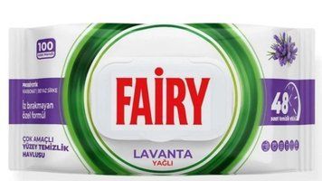 Серветки вологі для прибирання Fairy Lavanda, 100 шт. 00000003356 фото
