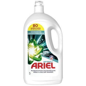Гель для прання Ariel Universal +, Touch Of Lenor, Універсальний, Аромат Lenor, 80 прань, 3600 ml 00000002956 фото
