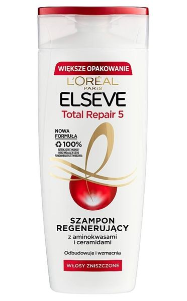 Шампунь L'Oreal Paris ELSEVE Total Repair 5, Відновлюючий з кератином для пошкодженного, 400 ml 00000001052 фото