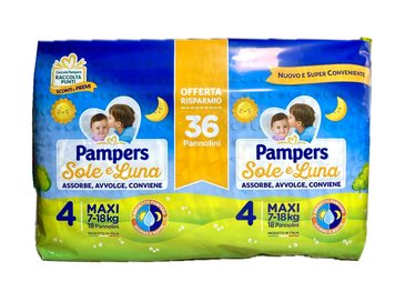 Підгузки Pampers Sole e Luna Maxi, 4 (7-18 кг) 36 шт. 90259924 фото