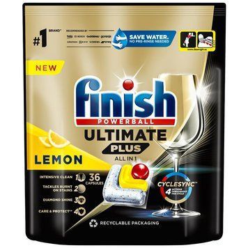 Таблетки для посудомийної машини Finish Ultimate Plus Allin1 Lemon, 36 шт. 00000002656 фото