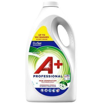Гель для прання A+ Professional, White, Для білих та світлих тканин, 102 прань, 4,62 L . 00000002457 фото