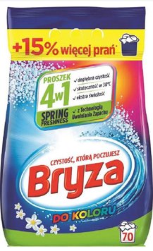 Порошок для прання Bryza Color 4in1 Spring Fresh, Для кольорового, Весняна свіжість,70 прань,4,55 кг 3166972 фото