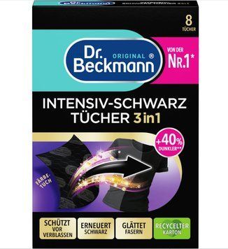 Серветки для відновлення чорного кольору тканини Dr.Beckmann, 8 шт. 00000002809 фото