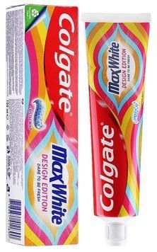 Зубна паста Colgate Max White Design Edition, Відбілююча, 100 ml 00000001163 фото