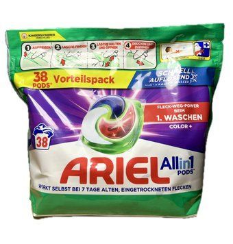 Капсули для прання Ariel Allin1 Pods Color +, Для кольорового, 38 шт. 00000002160 фото