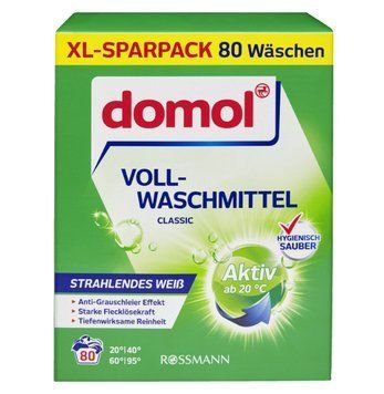Порошок для прання domol, Для яскраво-білого, Формула засобу для виведення плям, 80 прань, 5,2 кг 00000002960 фото