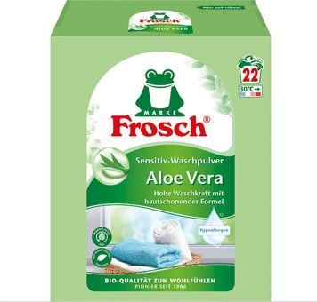 Порошок для прання Frosch Aloe Vera Sensitive, Універсальний, 22 прань, 1,45 кг 00000002810 фото