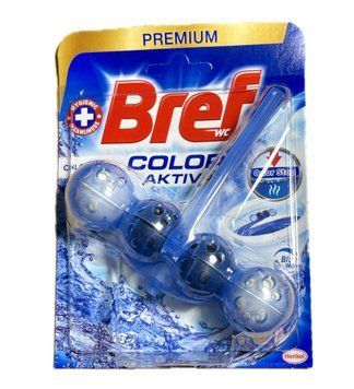 Туалетний блок Bref Color Aktiv, Хлор, Синя вода, 1 шт. 00000002011 фото