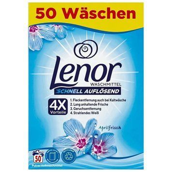 Порошок для прання Lenor Aprilfrisch, Універсальний, Квітнева свіжість, 50 прань, 3 kg 00000002612 фото