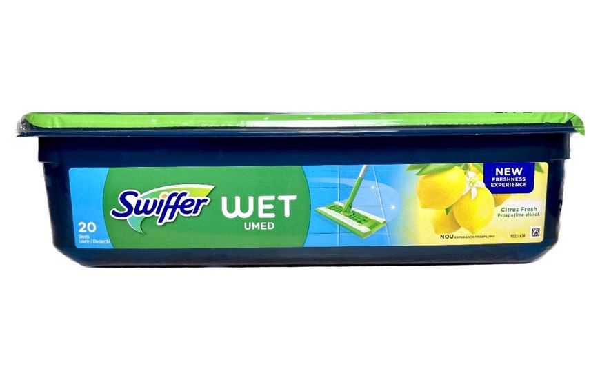 Вологі серветки Swiffer, Зі свіжим цитрусовим ароматом, 20 шт. 91921688 S542 фото