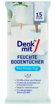 Серветки вологі для підлоги Denkmit, Чистий свіжий аромат, 15 шт. 00000000721 фото