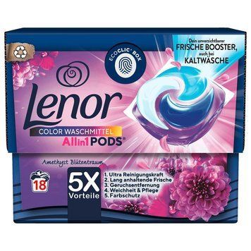 Капсули для прання Lenor Allin1 Amethyst Blutentraum, Для кольорового, 18 шт. 90435560 S796 фото