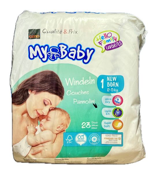 Підгузки My Baby, 1 (2-5 кг) 23 шт. 00000001765 фото