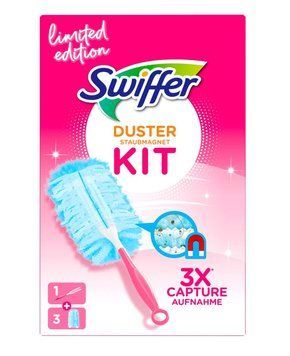 Щітка-віник для прибирання пилу Swiffer Duster Pink, Піпідастр, +3 змінні насадки, Рожева серія 00000002563 фото