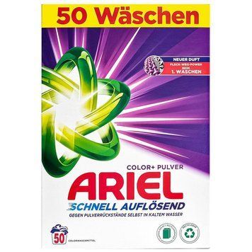 Порошок для прання ARIEL Color + Pulver, Для кольорового, 50 прань, 3 kg 00000002211 фото