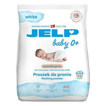 Порошок для прання JELP Baby 0+ White, Гіпоалергенний, Для прання білих тканин, 18 прань, 1,35 ml 00000002663 фото
