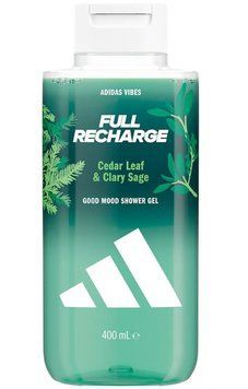 Гель для душу Adidas Men Full Recharge, Для чоловіків, Hоти кедрового листа та шавлії, 400 ml 2321M1 фото