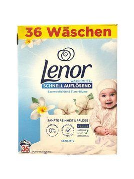 Порошок для прання Lenor Sensitive, Універсальний, Гіпоалергенний, 36 прань, 1980 г 00000003363 фото