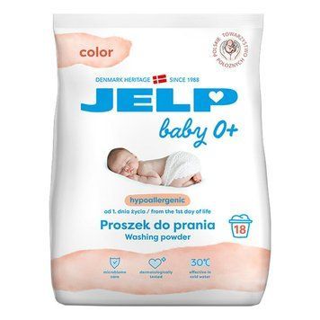 Порошок для прання JELP Baby 0+ Color, Гіпоалергенний, Для прання кольорових тканин,18 прань,1,35 ml 00000002662 фото