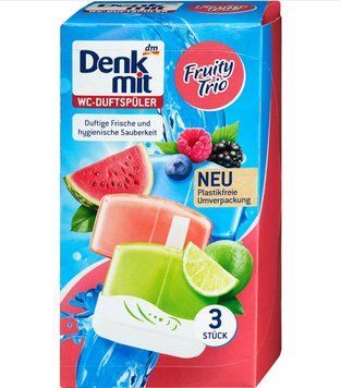 Туалетний блок гелевий Denkmit Fruity-Trio, 3 вставки 00000002498 фото