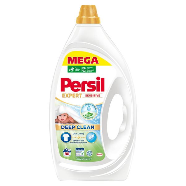 Гель для прання Persil Expert Sensitive Deep Clean, Універсальний, Гіпоалергенний, 80 прань, 3,60 L 00000002348 фото