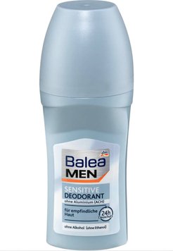 Дезодорант кульковий для чоловіків Balea MEN Sensitive, 50 ml 00000000891 фото