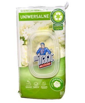 Серветки вологі для прибирання Mr.Magic, Універсальні, Аромат жасмину, 80 шт. 2308223901 фото