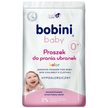 Пральний порошок Bobini Baby, Гіпоалергенний, Для кольорового, 16 прань, 1,2 kg 00000001519 фото