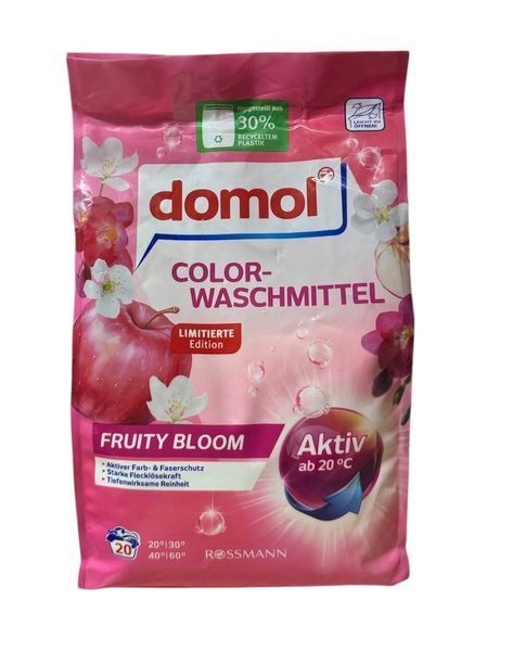 Порошок для прання domol Color, Для кольорового, Фруктовий цвіт, 20 прань, 1,35 кг 00000003265 фото