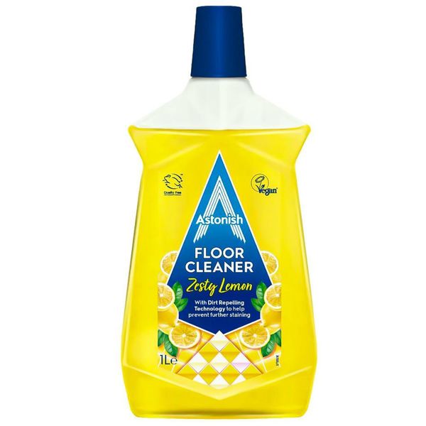 Засіб для миття підлоги Astonish Zesty Lemon, Універсальний, Пікантний лимон, 1 L 00000002066 фото