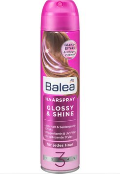 Лак для волосся Balea Glossy & Shine №3, Шовковистий блиск, 300 ml 00000000009 фото