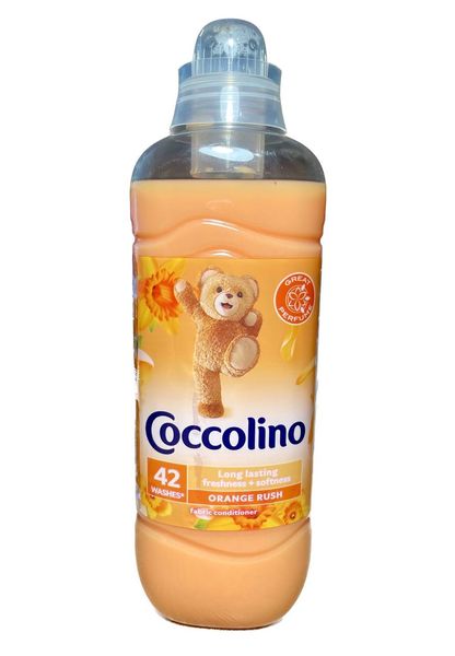 Кондиціонер для білизни Coccolino Orange Rush,Аромат грейпфруту, абрикосу та малини,42 прань,1050 ml 68560686 фото