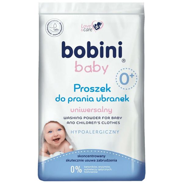 Пральний порошок Bobini Baby, Гіпоалергенний, Універсальний, 16 прань, 1,2 kg 00000001518 фото