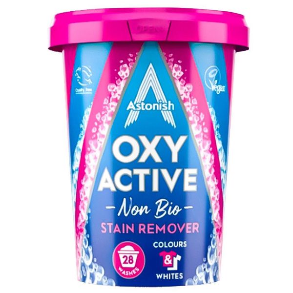 Кисневий плямовивідник для тканин Astonish Oxy Active Non Bio, Універсальний, 625 g 00000002064 фото