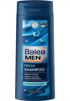 Шампунь Balea MEN Fresh, Для чоловіків, Поживний і зміцнюючий для всіх типів волосся, 300 ml 0633526 фото