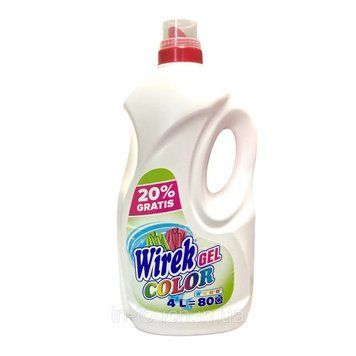 Гель для прання Wirek Color, Для кольорового, 80 прань, 4 L 00000000065 фото