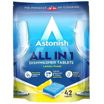 Таблетки для посудомийної машини Astonish Dishwasher Allin1 Lemon Fresh, 42 шт. 00000002318 фото