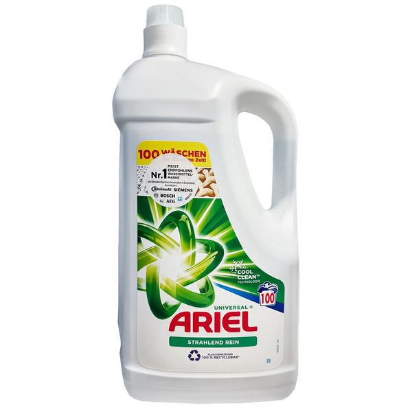 Гель для прання ARIEL Universal+ Strahlend Rein, Універсальний, 100 прань, 5500 ml. 90285314 s519 фото