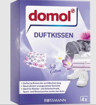 Ароматизоване саше до шафи Domol М'яка бавовна, 4шт 00000003267 фото