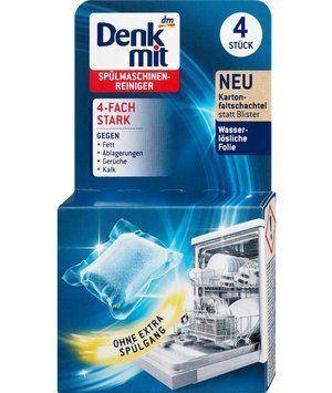 Таблетки для чищення посудомийної машини Denkmit 4-Fach-Stark, 4 шт. 00000002571 фото
