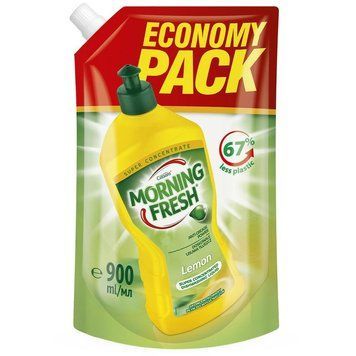 Засіб для ручного миття посуду Morning Fresh Lemon, Запаска, 900 ml 00000002421 фото