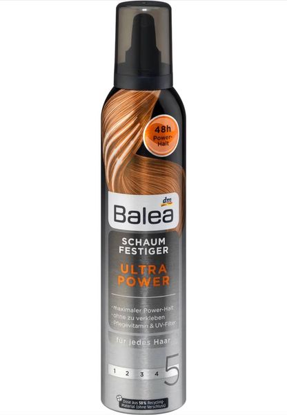 Піна для волосся Balea Ultra Power №5, Ультрасильна фіксація, 250 ml 00000000006 фото