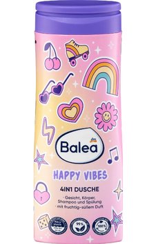 Гель для душу Balea Kids Happy Vibes 4в1, Для дітей, 300 ml 00000002223 фото