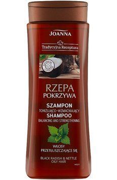 Шампунь Joanna, Зміцнюючий для жирного типу волосся, Ріпа і кропива, 300 ml 4453/2 фото