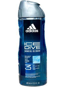 Гель для душу Adidas Men Ice Dive 3in1, Для чоловіків, З морським екстрактом, 400 ml 232OM1 фото