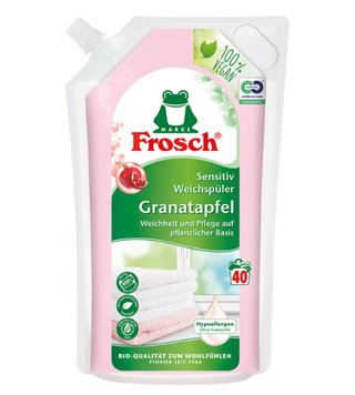 Кондиціонер для білизни Frosch Sensitive, Гранат, Гіпоалергенний, 40 прань, 1000 ml 00000002122 фото